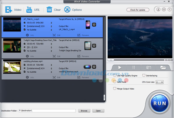 WinX Video Converter 2020 Công cụ chuyển đổi video miễn phí