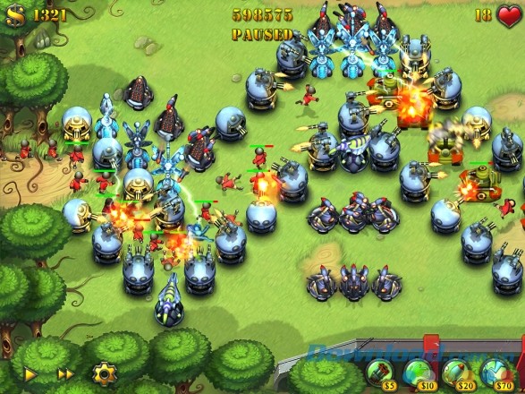 Classic defense strategy game Fieldrunners 
