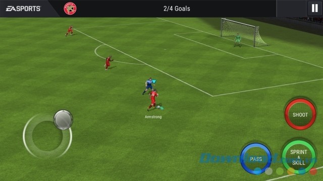 Điều khiển cầu thủ một cách nhuần nhuyễn trong game bóng đá FIFA 17 Mobile trên Windows Phone
