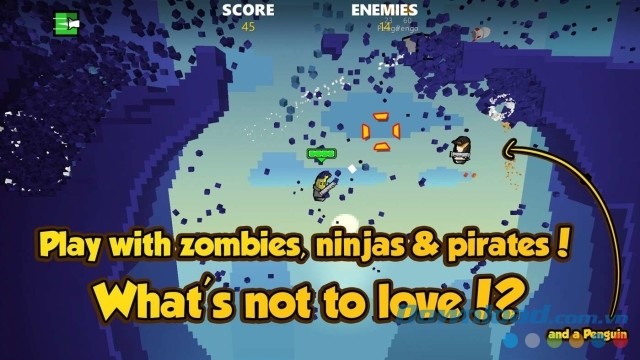 Mở khóa nhiều nhân vật độc đáo trong game bắn súng Rocket Riot cho máy tính và Windows 10 Mobile