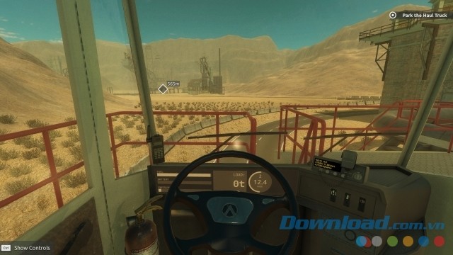 Góc nhìn người lái phương tiện trong game mô phỏng Giant Machines 2017 cho máy tính