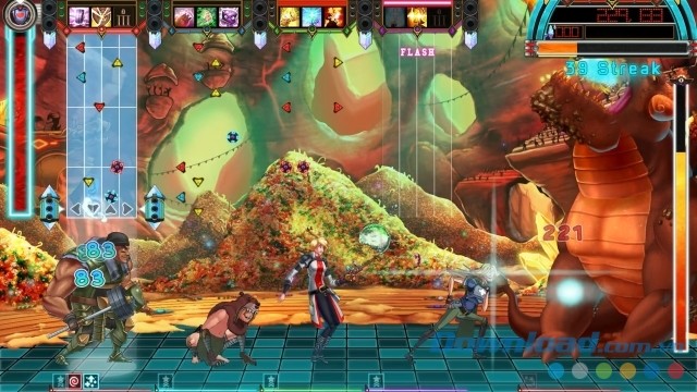 Chiến đấu với những con quái vật khổng lồ trong game nhập vai nhịp điệu The Metronomicon cho máy tính và Mac