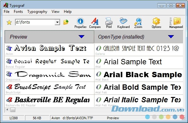  Phần mềm quản lý font chữ độc đáo Typograf