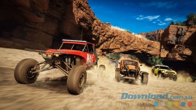 Tham gia vào các đường đua địa hình hiểm trở trong game đua xe cho máy tính Forza Horizon 3