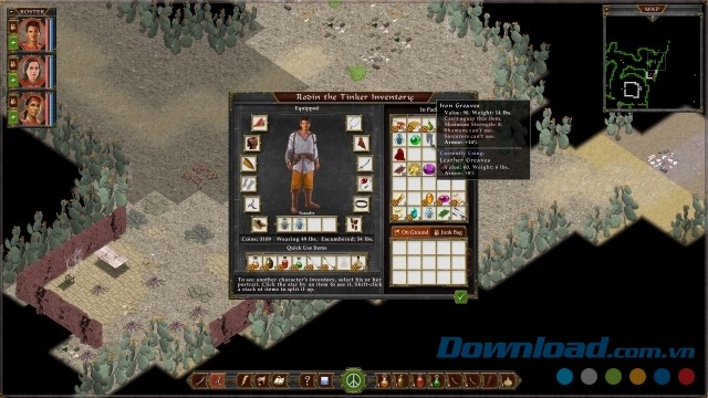 Sử dụng nhiều vật phẩm trong hòm đồ của game nhập vai Avadon 3: The Warborn cho máy tính và Mac