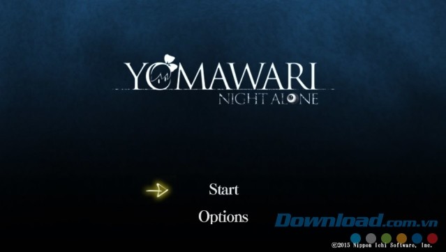 Main menu của game sinh tồn kinh dị Yomawari: Night Alone cho máy tính