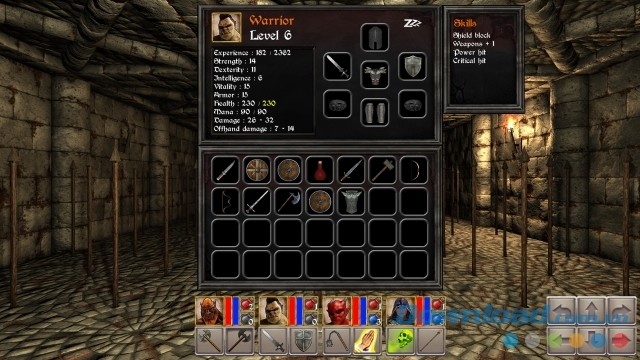 Sử dụng nhiều vật phẩm giúp tăng sức mạnh của vị anh hùng trong game nhập vai Heroes of the Monkey Tavern 