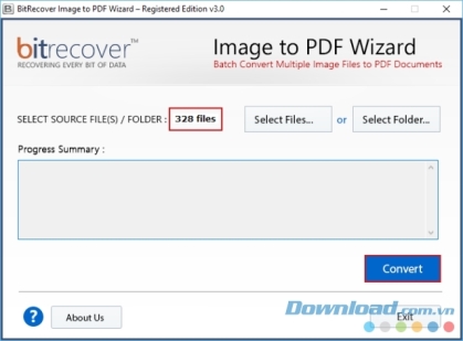 Chuyển đổi số lượng lớn file ảnh sang PDF cùng lúc
