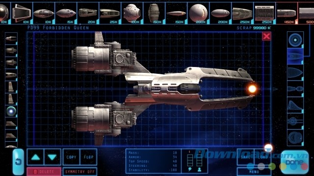 Chế tạo phi thuyền vũ trụ mạnh nhất dải ngân hà trong game bắn súng không gian
