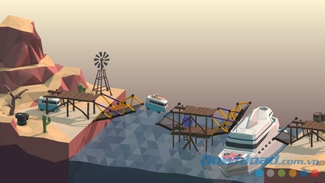 Khám phá hơn 100 bài chơi cực kỳ thú vị của game xây cầu Poly Bridge cho máy tính, Mac và Linux