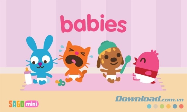 Game chăm sóc thú cưng Sago Mini Babies bổ ích dành cho trẻ mẫu giáo