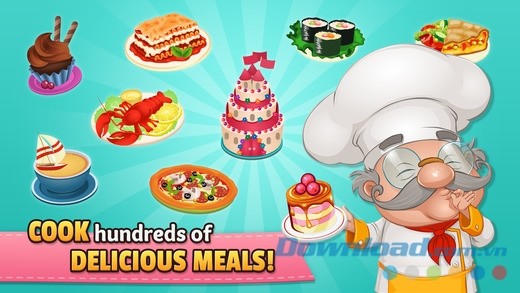 Cook hundreds of delicious dishes in Cafeland - World Kitchen for iOS