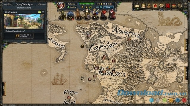 Bản đồ trong game nhập vai trực tuyến nhiều người chơi Therian Saga cho máy tính