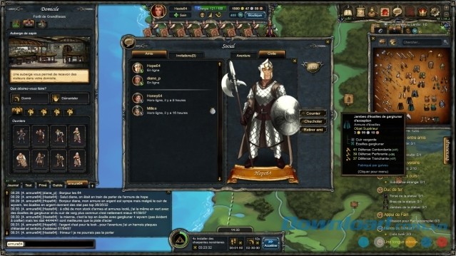 Giao diện chính của game nhập vai trực tuyến nhiều người chơi Therian Saga cho máy tính