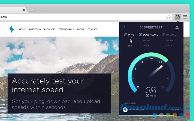 Kiểm tra tốc độ mạng Internet một cách chính xác bằng tiện ích mở rộng Speedtest cho máy tính