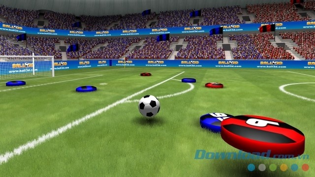 Cố gắng ghi được càng nhiều bàn thắng càng tốt trong game bóng đá miễn phí Ball 3D: Soccer Online cho máy tính và Mac