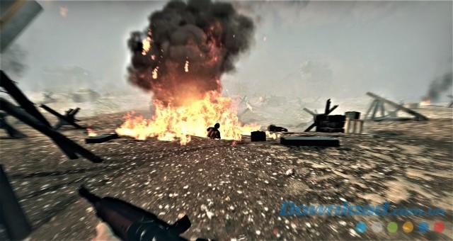 Giao diện chính của game bắn súng góc nhìn thứ nhất mới Day of Infamy cho máy tính, Mac và Linux