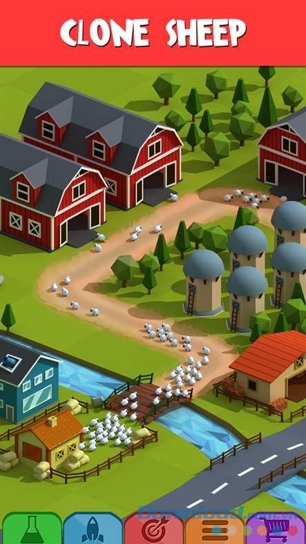 Giao diện chính của game Tiny Sheep cho Windows Phone