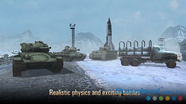 Khám phá nguyên tắc vật lý chân thực của game bắn xe tăng miễn phí Grand Tanks cho máy tính & Windows Phone