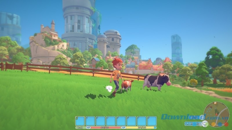 Giao diện chính của game nhập vai My Time At Portia cho máy tính