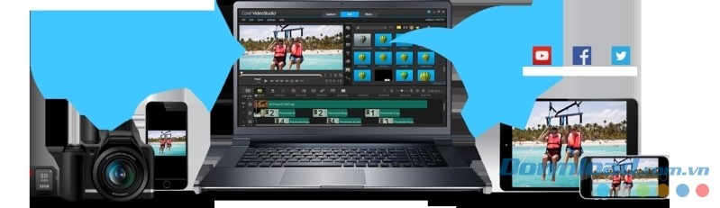 Nhập, tạo ra và chia sẻ các video bằng phần mềm chỉnh sửa video Corel VideoStudio Ultimate cho máy tính