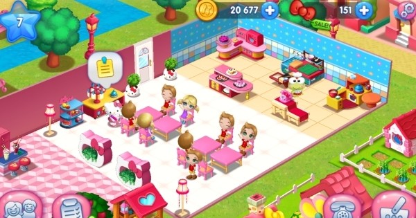 Hello Kitty Food Town cho Android 1.6 - Game phố ẩm thực đáng yêu của Hello Kitty
