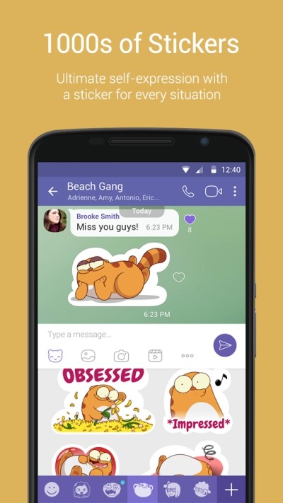 Express your emotions more authentically with the vivid Stickers on Viber Messenger