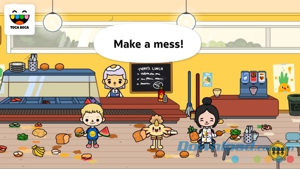 Canteen food war Toca Life: School for Android