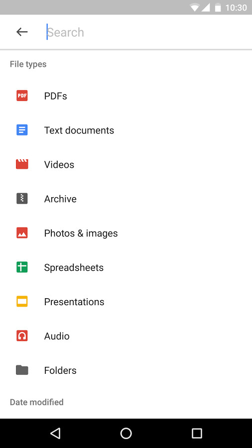 Search archives easier on Google Drive for Android