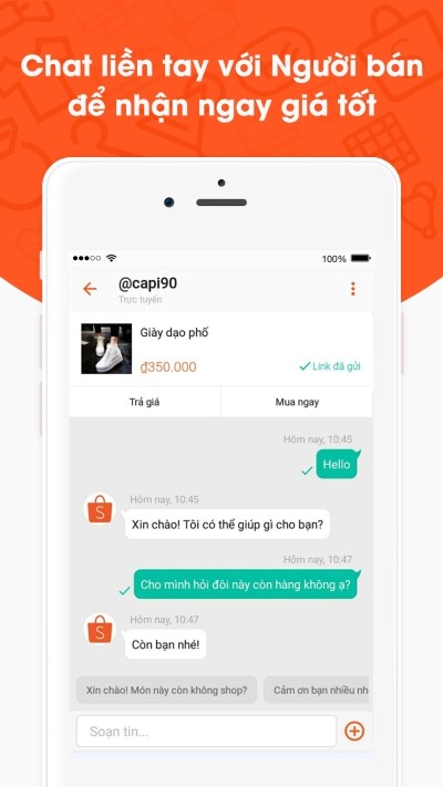 Chat with seller to get better price on Shopee