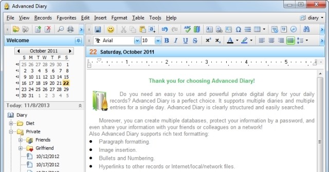  Advanced Diary 5.5.1 Phần mềm viết nhật ký điện tử