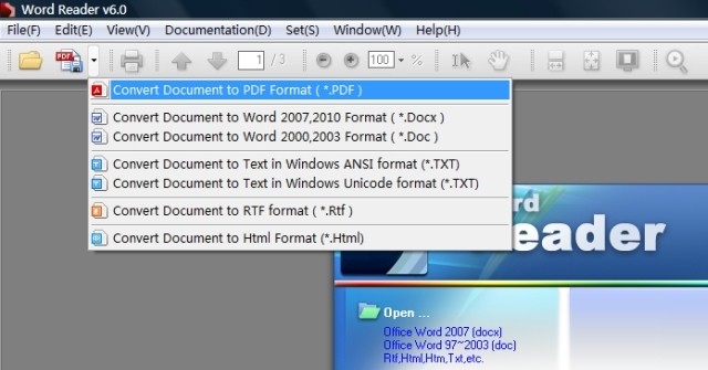Word Reader - Software to read doc files, docx...