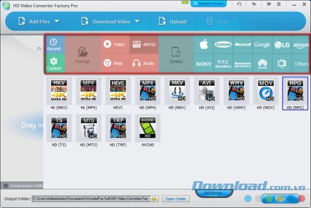 WonderFox HD Video Converter Factory Pro giúp người dùng quản lý file đơn giản