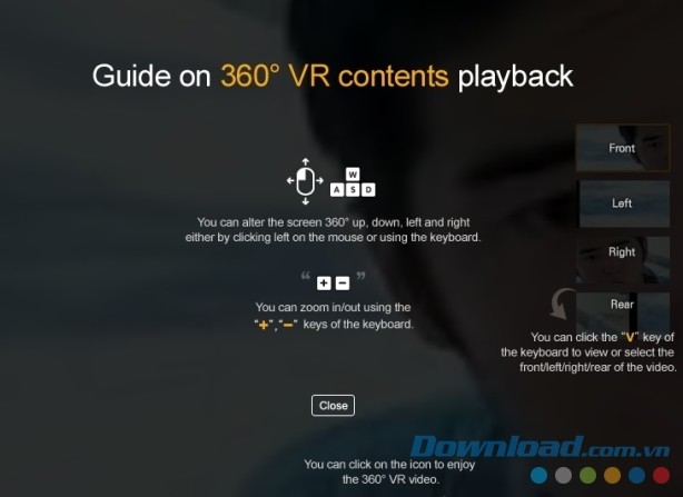 GOM Player hỗ trợ phát lại video 360