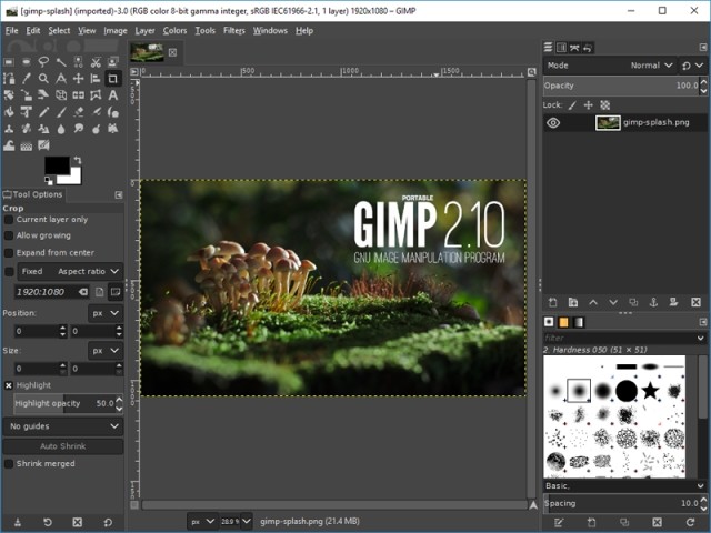 Image editing is easy with GIMP Portable