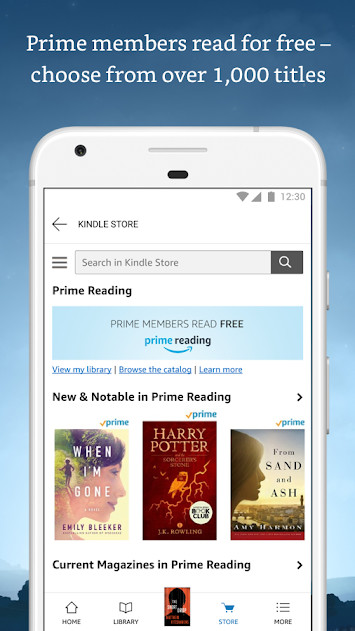 Features of the Amazon Kindle Android app