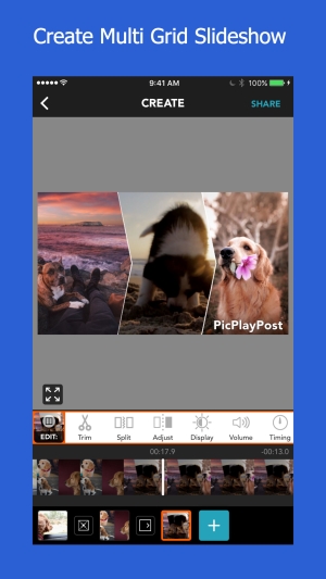 Create photo slideshow in PicPlayPost for iOS