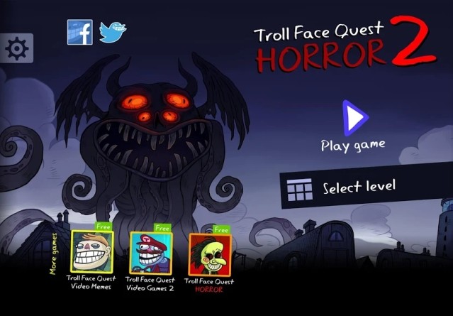 Game Troll Face Quest Horror 2 is both horror and humor