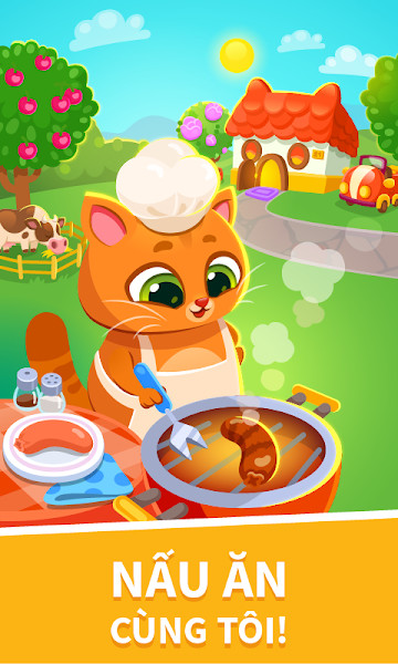 Cook together virtual cat Bubbu