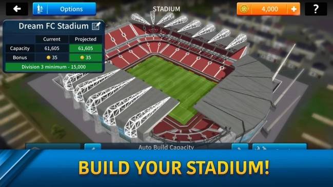 Build your dream stadium in Dream League Soccer 2018 for Android