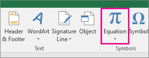 Write equations in ink in Microsoft Excel 2019 
