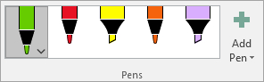 Customize pens in microsoft excel 2019