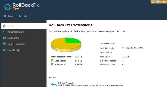  Rollback Rx Professional 11.2 Build 2705924873 Tiện ích khôi phục hệ thống mạnh mẽ