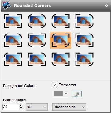 Fotosizer rounded corners