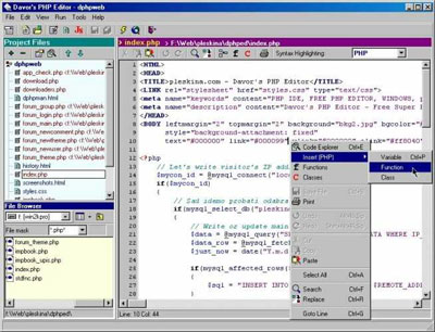 Tải Davor’s PHP Editor 1.0.0.3 Chỉnh sửa và quản lí các project PHP 84