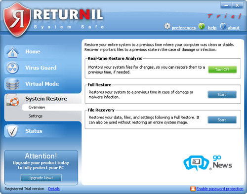 Tải Returnil System Safe 2011 Bảo vệ hệ thống khỏi malware 11