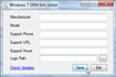 Windows 7 OEM Info Editor