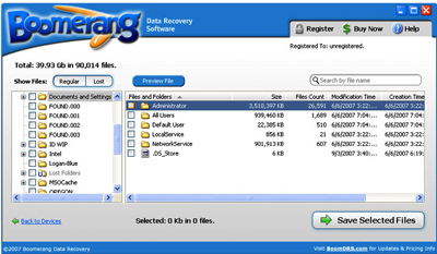 Tải Boomerang Data Recovery for Windows 2.1.4 Phần mềm khôi phục dữ liệu 1