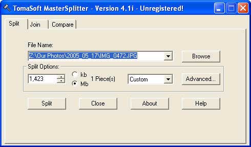 Tải Master Splitter 4.1i Phần mềm chia nhỏ file 1