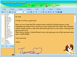 Tải Colorful Email Creator 1.8 Chèn hình ảnh, biểu tượng cho email 1